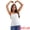 White, variant on DARING DIVA Women's Built-in Bra Adjustable Straps Camisole Tops L White