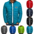 thumbnail image 4 of ZQUUVOU Men's Puffer Jacket Fall Winter Lightweight Warm Zipper Stand Collar Cardigan Cotton Padded Jackets with Pocket Light Blue B, 4 of 4