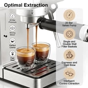 LINKChef 20 Bar Espresso Machine with Cold Brew , Professional Coffee Maker for Latte & Cappuccino, Stainless Steel