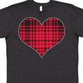 thumbnail image 4 of Inktastic Red Plaid Heart T-Shirt, 4 of 5