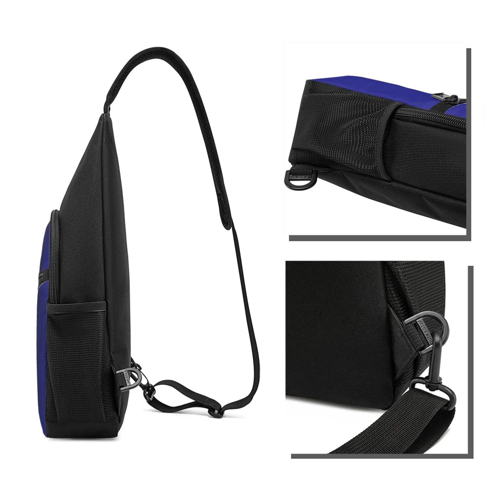 Xecao's Navy Print Sling Bag: A Versatile Chest, Shoulder, and Crossbody Backpack for Casual Days Out, Perfect for Both Men and Women