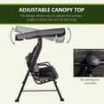 thumbnail image 5 of Newboti 3-Seat Patio Swing Chair, Outdoor Swing Glider with Adjustable Canopy, Removable Thicken Cushion, and Weather Resistant Steel Frame, for Garden, Poolside, Backyard, Black 791202358667089, 5 of 5