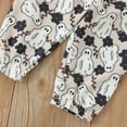 thumbnail image 5 of Utlike Toddler Infant Girls Outfits Cartoon Pumpkin Ghostface Embroidery Printing Long Sleeve Romper Tops Trousers Headband 3 Pack Children'S Clothing Girl Trendy Clothing Set Size 6 Months-12 Months, 5 of 8