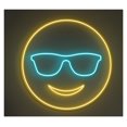 thumbnail image 1 of Letrero De Neón LED Con Gafas Sol Y Cara Sonriente, Emoji Feliz, Decoración Pared Para Habitación Infantil, Dormitorio, Guardería 40cm, 1 of 2