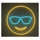 thumbnail image 1 of Letrero De Neón LED Con Gafas Sol Y Cara Sonriente, Emoji Feliz, Decoración Pared Para Habitación Infantil, Dormitorio, Guardería 40cm, 1 of 2