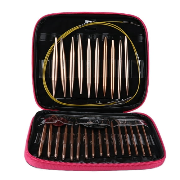 Aiguilles à Fil, 26 Pcs Aiguille Circulaire Aiguille Circulaire Interchangeable Aiguilles à Tricoter Circulaires Qualité Haut de Gamme