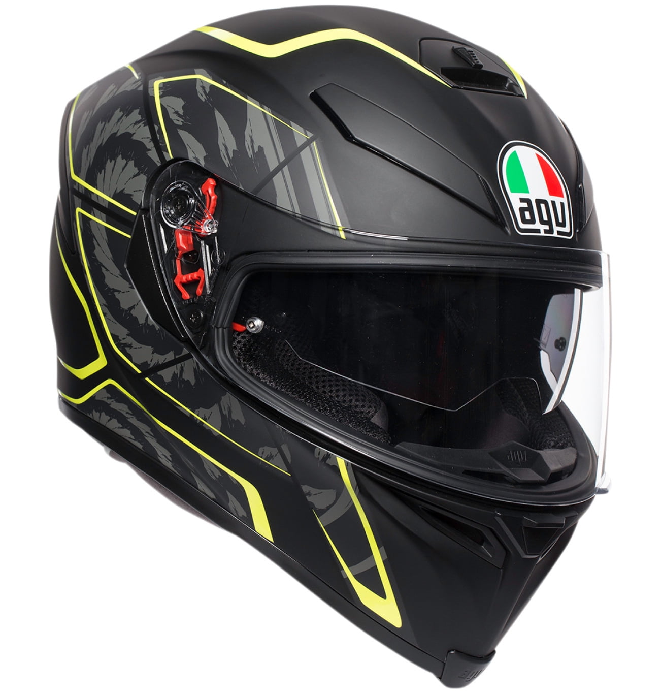 AGV K5 S Tornado Motorcycle Helmet Matte Black/ Flo Yellow