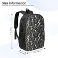 thumbnail image 2 of Uemuo Retro Skeleton Dancing On Halloween Party Printed Durable 17-inch Student Backpack - Lightweight, Waterproof, Adjustable Straps, Ideal for School, Work, Travel, 2 of 5
