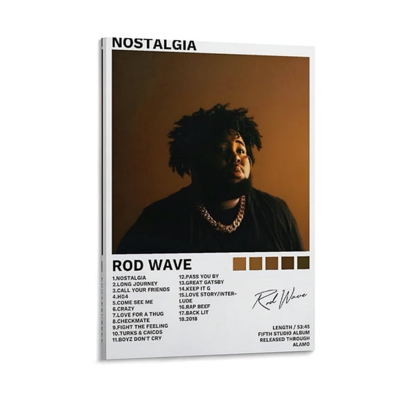 Rod Wave Poster (18) Poster Cool Artworks Painting Wall Art Canvas Prints Hanging Picture Home Decor Posters Gift 20x30inch(50x75cm)