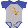 thumbnail image 3 of Inktastic My Oma Loves Me Cute Giraffe Boys or Girls Baby Bodysuit, 3 of 5
