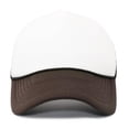 thumbnail image 4 of DALIX Blank Hat Two Tone Summer Mesh Cap in Brown and White Trucker Hat, 4 of 4