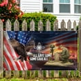 thumbnail image 4 of Lotusprinthandmade Patriotic Eagle And Veteran 100% Polyester Rectangle Fence Flag (96x48 inches), Eagle Symbol Fence Flag, 4 of 5