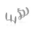 thumbnail image 1 of Pendientes curvos de tres capas Yashi para mujer y niña, 1 of 4