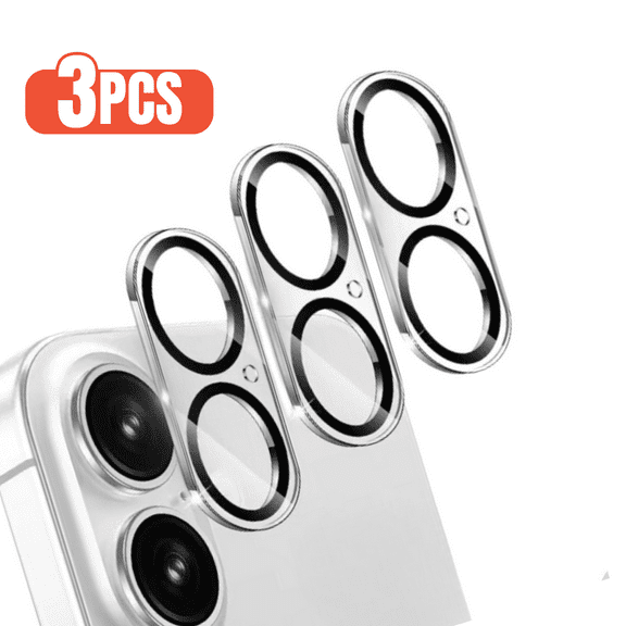 [3-Pack] BLUUMTEK For Rear Camera Lens Protector Compatible with iPhone 16 Tempered Glass Clear