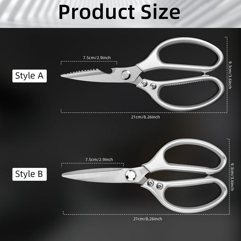 Kitchen Scissors 2 Pack Kitchen Shears Heavy Duty Dishwasher Safe Food  Scissors Multipurpose Stainless Steel Sharp