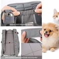 thumbnail image 4 of Sacs à dos pour chiens Chiens de taille moyenne Sac de transport pour chien Sac pour chien Sac de transport réglable Sac à dos pour la randonnée, les voyages, le camping, support jusqu'à 12 kg(Grise), 4 of 5