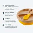 thumbnail image 4 of Baby Divided Plate + Spoon | Bamboo & Silicone, 4 of 17