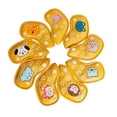 thumbnail image 3 of 9 Unids PU Cuero Golf Iron Headcover Club Head Cover Número 4-9 P a S Manga Wrap para Mujeres Hombres Deportes al aire mayoría de los Amarillo Soledad Cubierta de cabeza de hierros de golf, 3 of 6