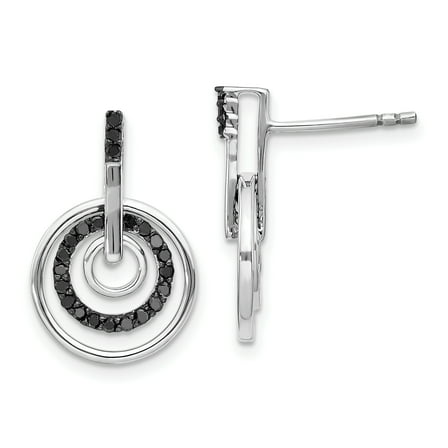 Sterling Silver Diamond Earrings