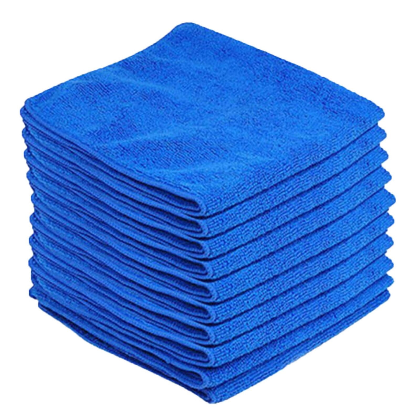 CCidea 12 Pack Microfiber Cleaning Cloth, Lint Free Reusable Dish Towels, Microfiber Towel for Kitchen, Home and Car Cleaning (12x12 inch) , Blue