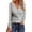 Gray, variant on OKBOP Plus Size Tops For Women Fall,Fashion Woman V-Neck Long Sleeve T-Shirt Autumn Solid Loose Womens Long Sleeve Blouse Blue Shirt