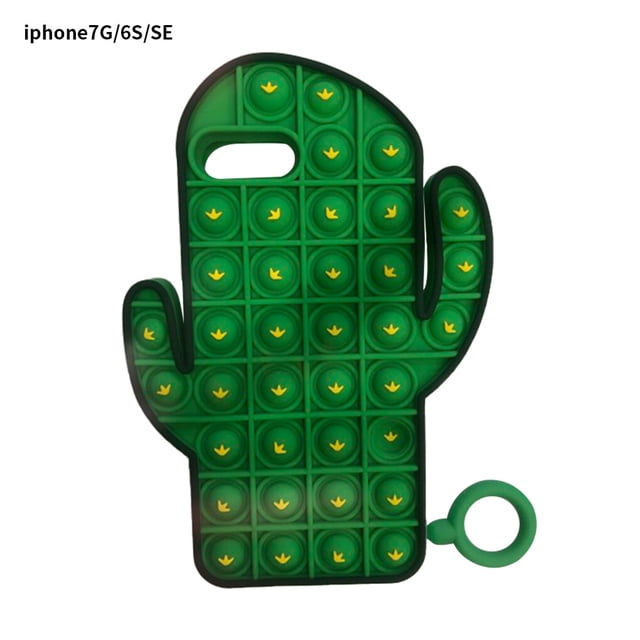 Phone Cover Fidget Phone Case Push Bubble Silicone Mobile Case Mobile Protector, Replacement for iPhone 7G/6S/SE