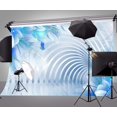 thumbnail image 2 of BSDHOME Polyester 7x5ft Blue Flowers Backdrop Dancing Glittering Plollen Flying Butterflies Photography Background, 2 of 5