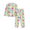 thumbnail image 2 of Goofa Cute French Bulldog Printed Women’s 2 Piece Pajama Set Super,Pajamas Women's Long Sleeve Sleepwear Soft Button Down Loungewear Pjs Lounge Set Nightwear-Large, 2 of 9