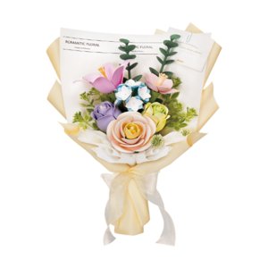 veasfak Flower Bouquet Building Kit Creative Flower Building Blocks for Adults Teens