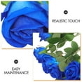 thumbnail image 3 of STRANDCHIC Cloth and Plastic Blue Roses, Realistic Touch for Home and Event Decoration, 12Pcs, 3 of 8