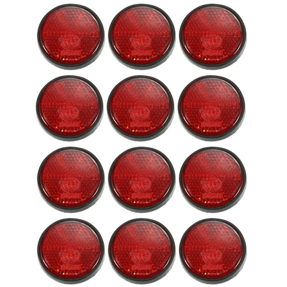 Unique Bargains 12 Pcs Universal Reflector for Motorcycle Scooter Bicycle Safety Spoke Reflective with Screw Red