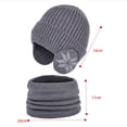 thumbnail image 4 of Conjunto de Bufanda y Gorro de Invierno Yinane para Niños Gris Oscuro, 4 of 8