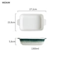 thumbnail image 2 of Gradient Color Rectangular Ceramic Baking Pan Double Handles Household Tableware Roasting Baked Rice, 2 of 8