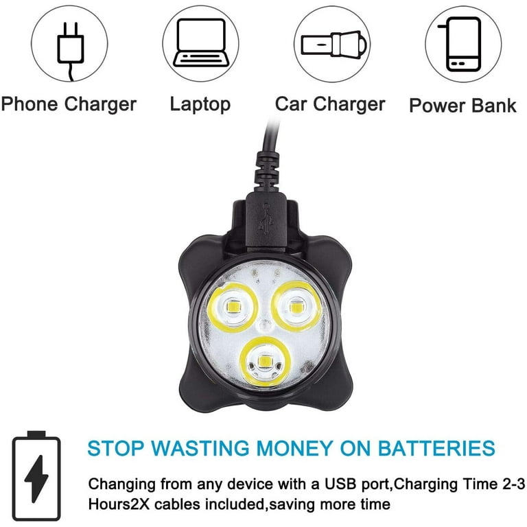 Rechargeable Bike Lights Set LED Bicycle Lights Front and Rear 4