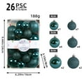 thumbnail image 3 of 26 Pcs Christmas Ornaments Shatterproof Balls 1.57/1.97/2.36 Inch Mini Christmas Tree Decorations with Hanging Loop for Xmas Holiday Party Wedding Wreath Home Indoor Outdoor Decor, 3 of 9