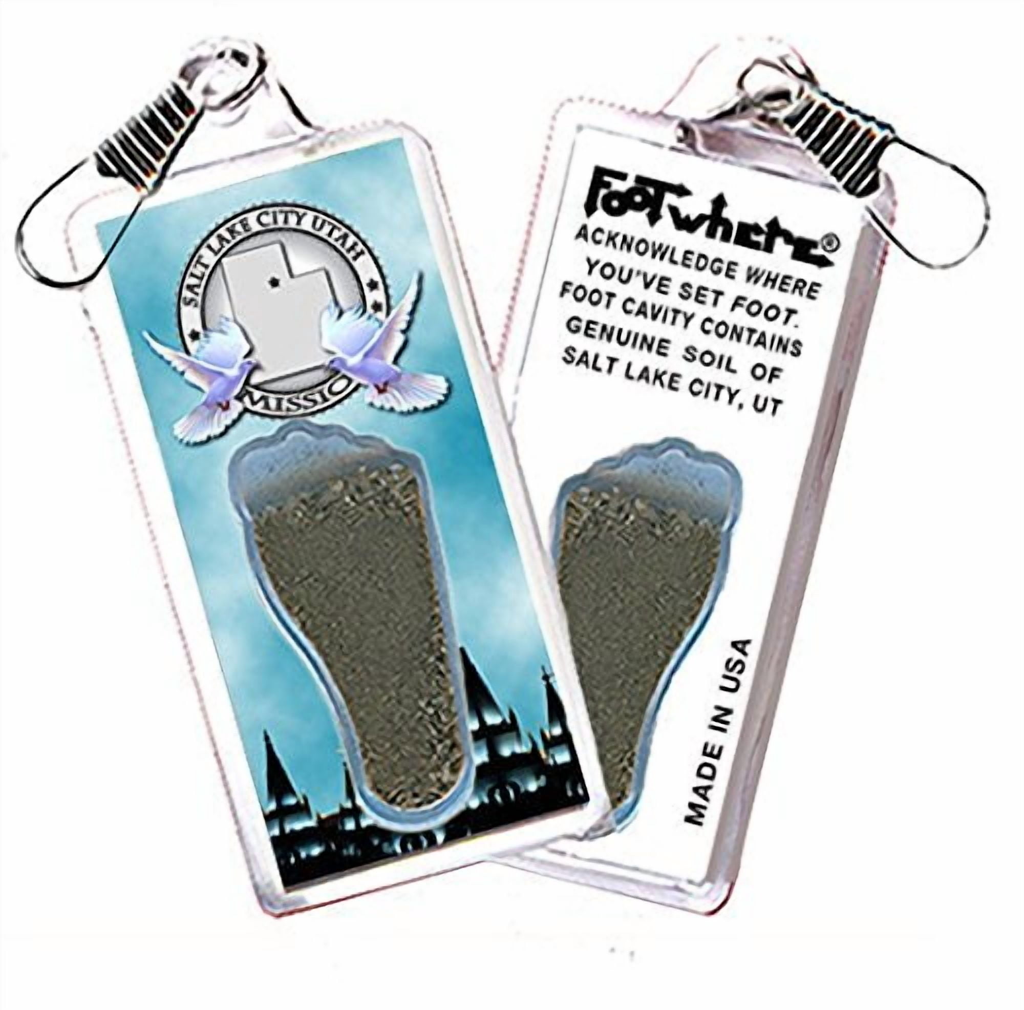 Salt Lake City FootWhere Souvenir Lanyards. (SLC300 - Assorted) 6 Piece Set.