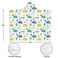 thumbnail image 3 of Wearable Blanket,Light Toned Dinosaur with ROAR Pattern Hooded Wearable Flannel Blanket for Adults & Teens,Winter Poncho Shawl Wrap Cape Cozy Anti-Pill,50"x60", 3 of 5