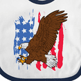 thumbnail image 4 of Inktastic Eagle with American Flag Boys or Girls Baby Bib, 4 of 4