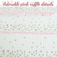 thumbnail image 4 of Cozy Line Home Fashions Sweet Heart Polka Dot Pink Ruffle Cotton 3 Piece Queen Quilt Bedding Set, including 1 Quilt, 2 Shams, 4 of 6