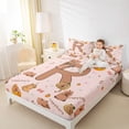 thumbnail image 3 of Erosebridal Brown Capybara Kid Full Size Sheets, Cute Letter R Bed Sheets, 4pcs, 3 of 5