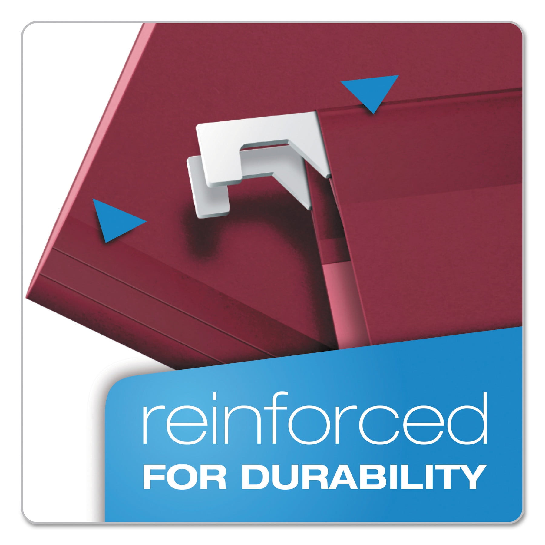 Pendaflex, PFX415315BUR, Reinforced Hanging Folders, 25 / Box, Burgundy