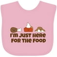 thumbnail image 3 of Inktastic I'm Just Here for the Food Boys or Girls Baby Bib, 3 of 4