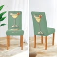 thumbnail image 3 of Yayeee 2 Pack Dining Chair Covers Stretch Parson Chairs Slipcovers Seat Protector, Lemon Glass, 3 of 6