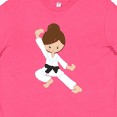 thumbnail image 4 of Inktastic Cute Girl, Brown Hair, Black Belt, Karate Pose Youth T-Shirt, 4 of 5