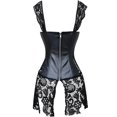 thumbnail image 2 of Faux Leather Corset Dress Overbust Plus Sizes Goths Black, 2 of 5
