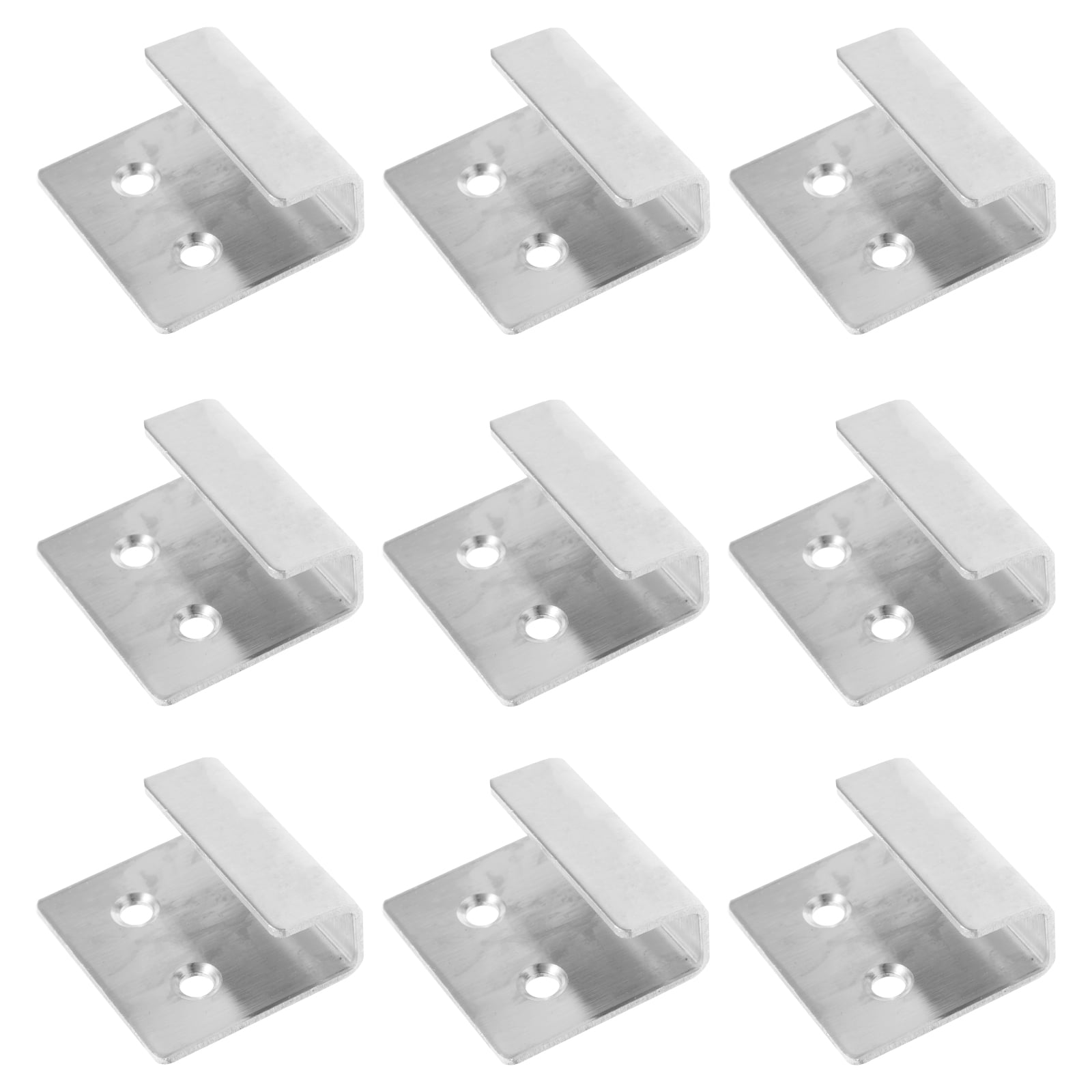 Worgeous 20 pcs Stainless Steel Ceramic Tile Hanger With Screws Wall Mounted Hanger Fastener Heavy Duty Flat J Hooks Hanger Wall Hanger Bracket Wall Mount Hook Brackets