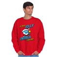 thumbnail image 3 of Grumpy Smurf Jolly Enough Xmas Santa Sweatshirt for Men or Women Brisco Brands S, 3 of 6