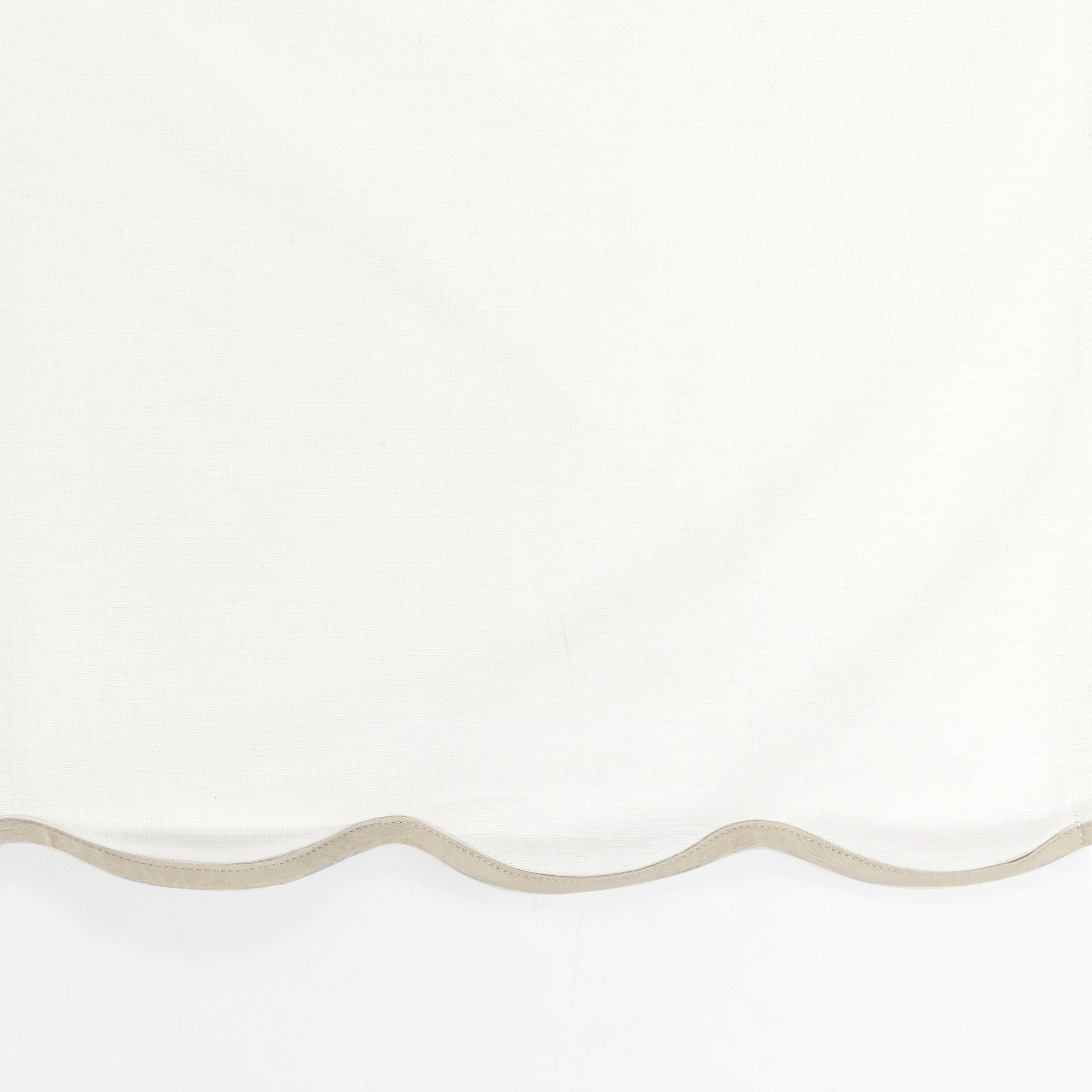 Lush Decor Coastal Chic Scalloped Edge Baby Crib Skirt Single 28" W x 52" L + 16" Drop Neutral - Scalloped Crib Skirt - Gender Neutral Nursery Decor - White Crib Skirt