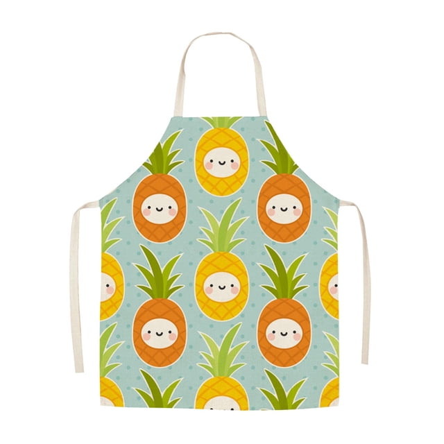 Easter Home Printing Linen Imitation Apron Kitchen Fouling Multi Functional Apron