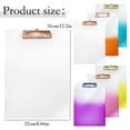 thumbnail image 3 of Clip Board Acrylic Clipboard Clear Clip Board Cute Clipboard Clear Gold Clipboard Letter Size Clip Board with Strong Clip Hanging Hole for Office Drawing Writing Document Classroom Organization, 3 of 8